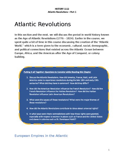 READ: The Atlantic Revolutions (article) .